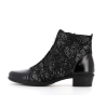 Bottine noir en cuir et synthétique